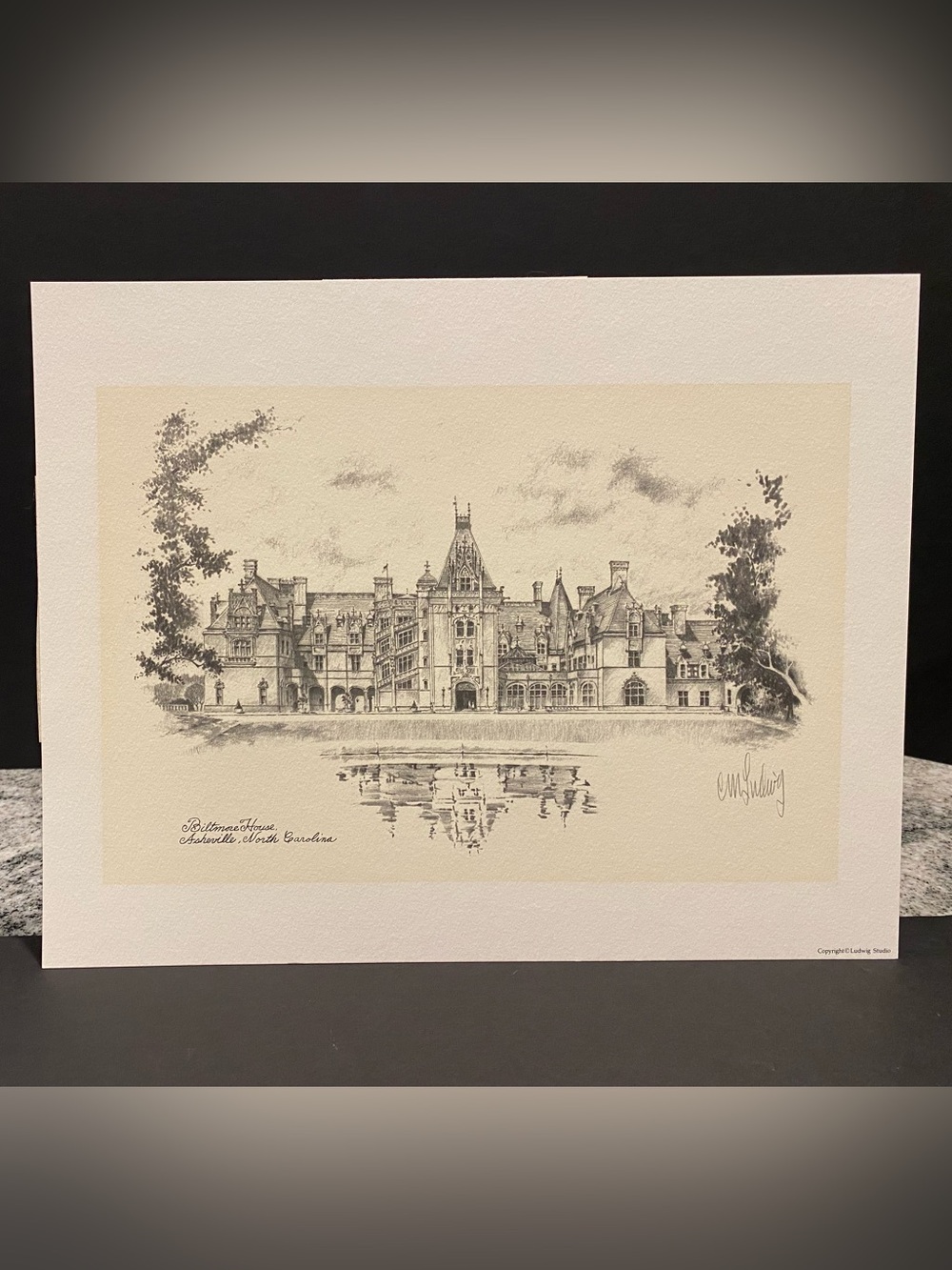 Biltmore House Estate Asheville North Carolina Artist Curt Ludwig Signed Print